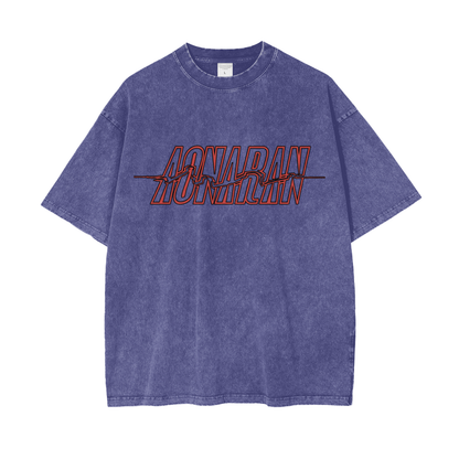 Aonaran Graphic Acid Wash Oversize T-Shirt