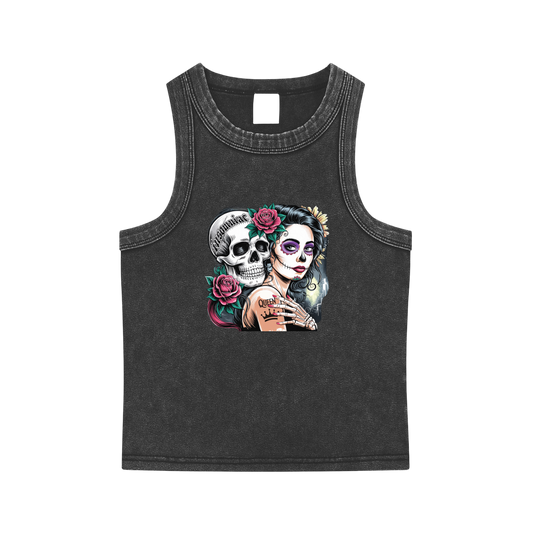 QueenSteph Snow Washed Tank Top