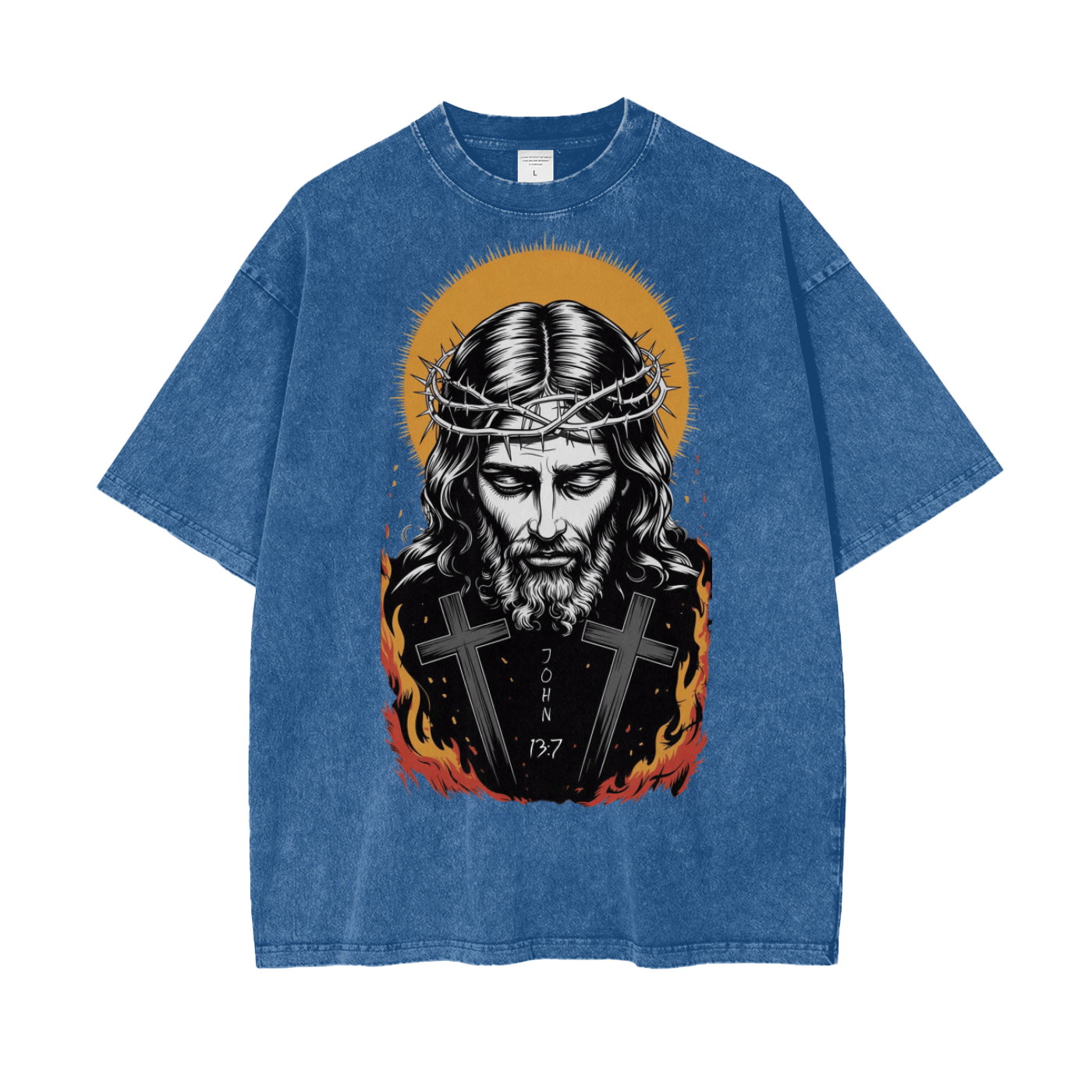 Jesus is King Oversize Snow Washed T-Shirt