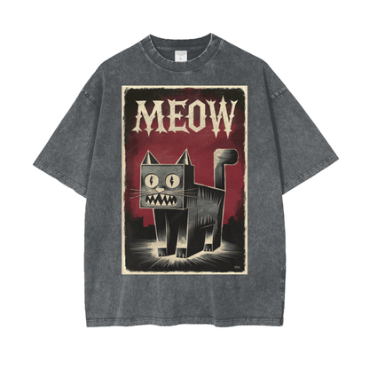 Aonaran Graphic Acid Wash Oversize T-Shirt