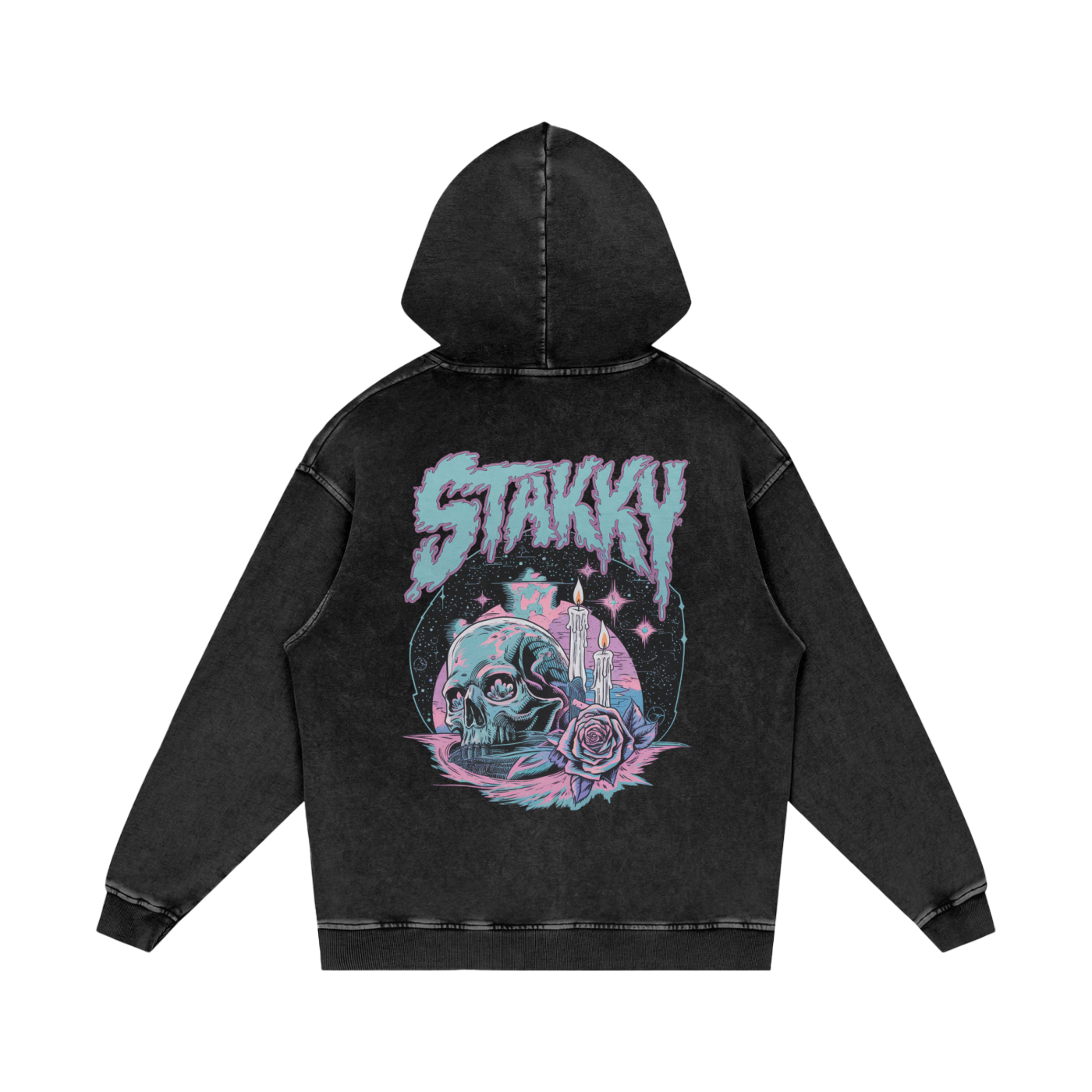 Stakky Acid Wash Oversize Hoodie