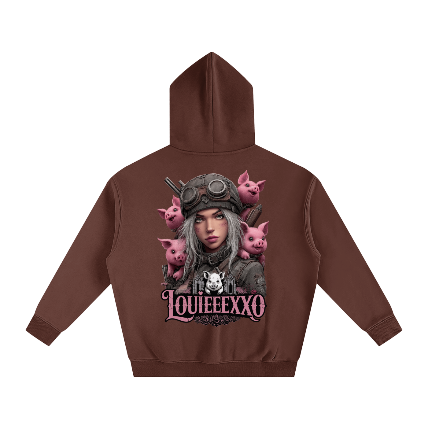 Louieeexxo Oversize Fleeced Hoodie