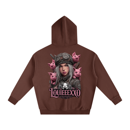 Louieeexxo Oversize Fleeced Hoodie