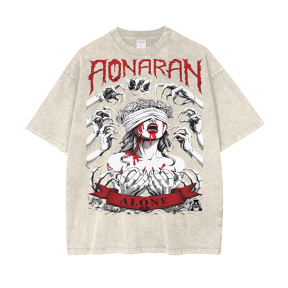 Aonaran Graphic Acid Wash Oversize T-Shirt