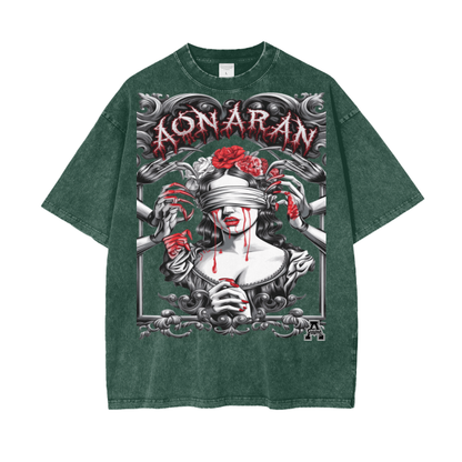 Aonaran Graphic Acid Wash Oversize T-Shirt