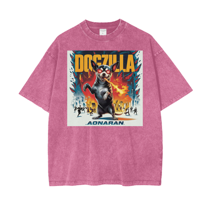 Aonaran Graphic Acid Wash Oversize T-Shirt