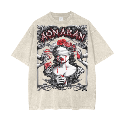 Aonaran Graphic Acid Wash Oversize T-Shirt