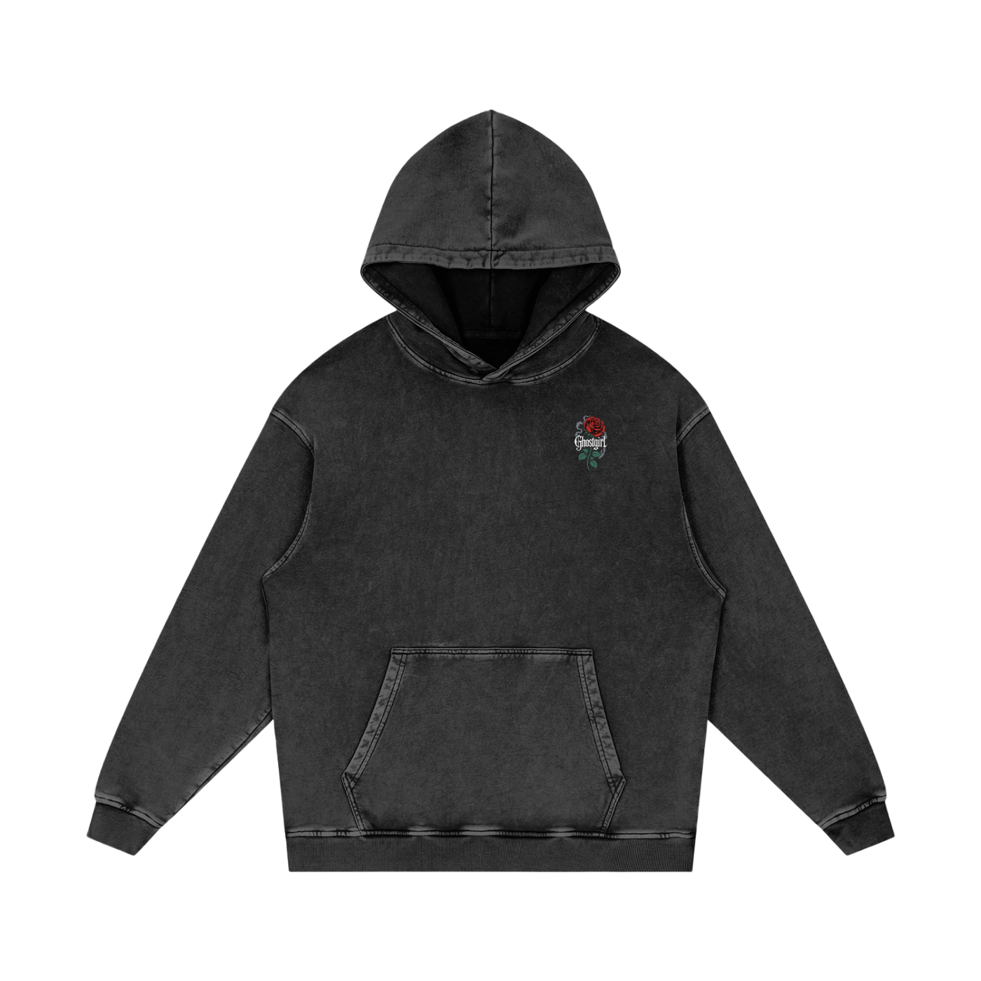 GhostGirlXoxx Acid Wash Oversize Hoodie