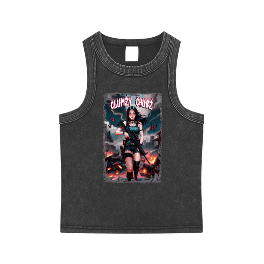 Clumzy Chubz Snow Washed Tank Top