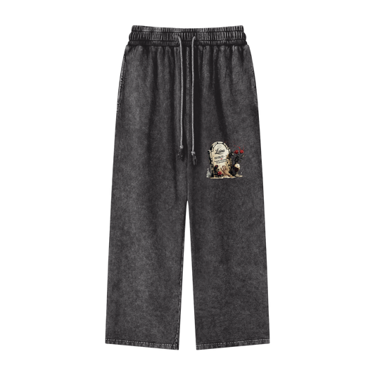 Laina Acid Wash Straight Leg Pants