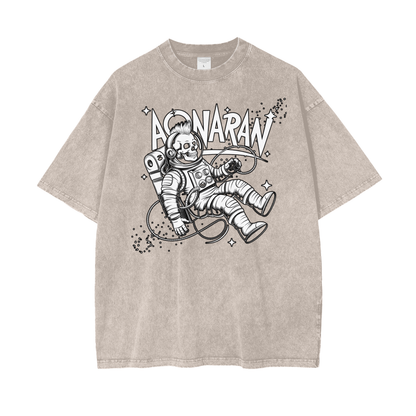 Aonaran Graphic Acid Wash Oversize T-Shirt