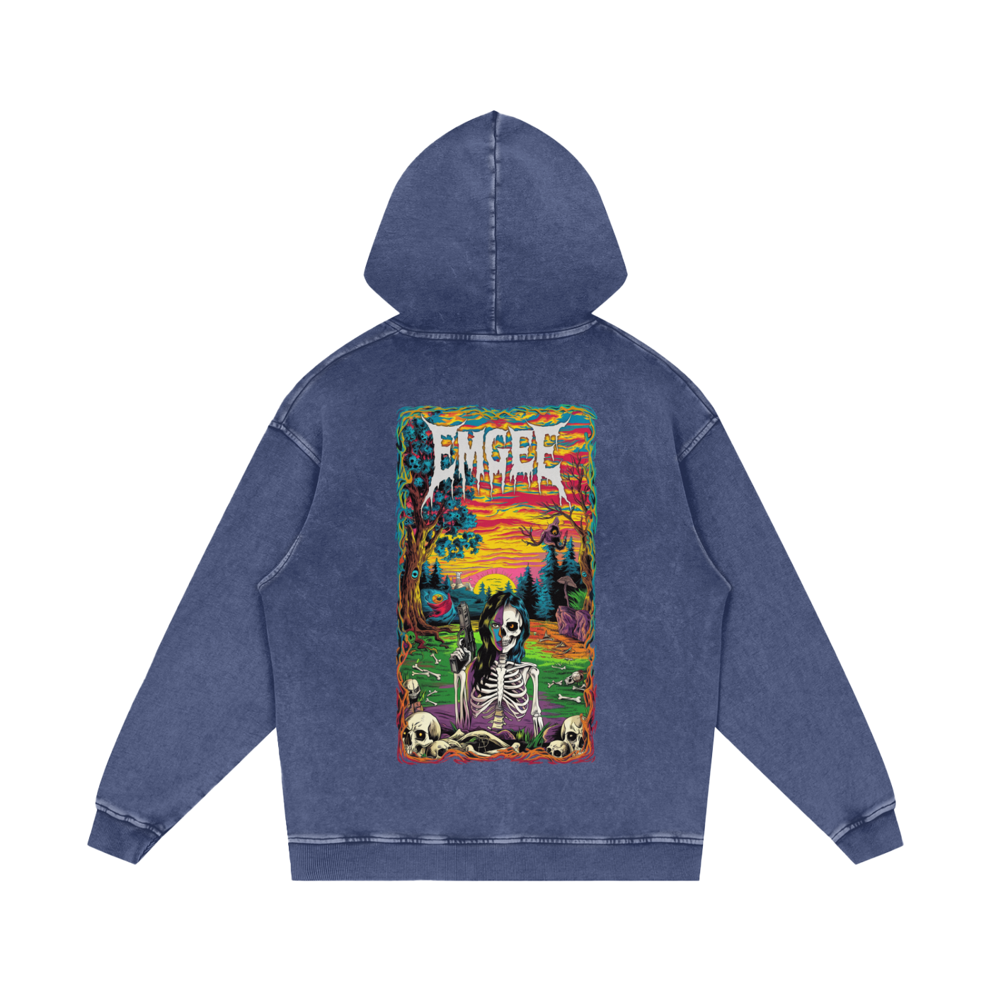 EMGEE Acid Wash Oversize Hoodie
