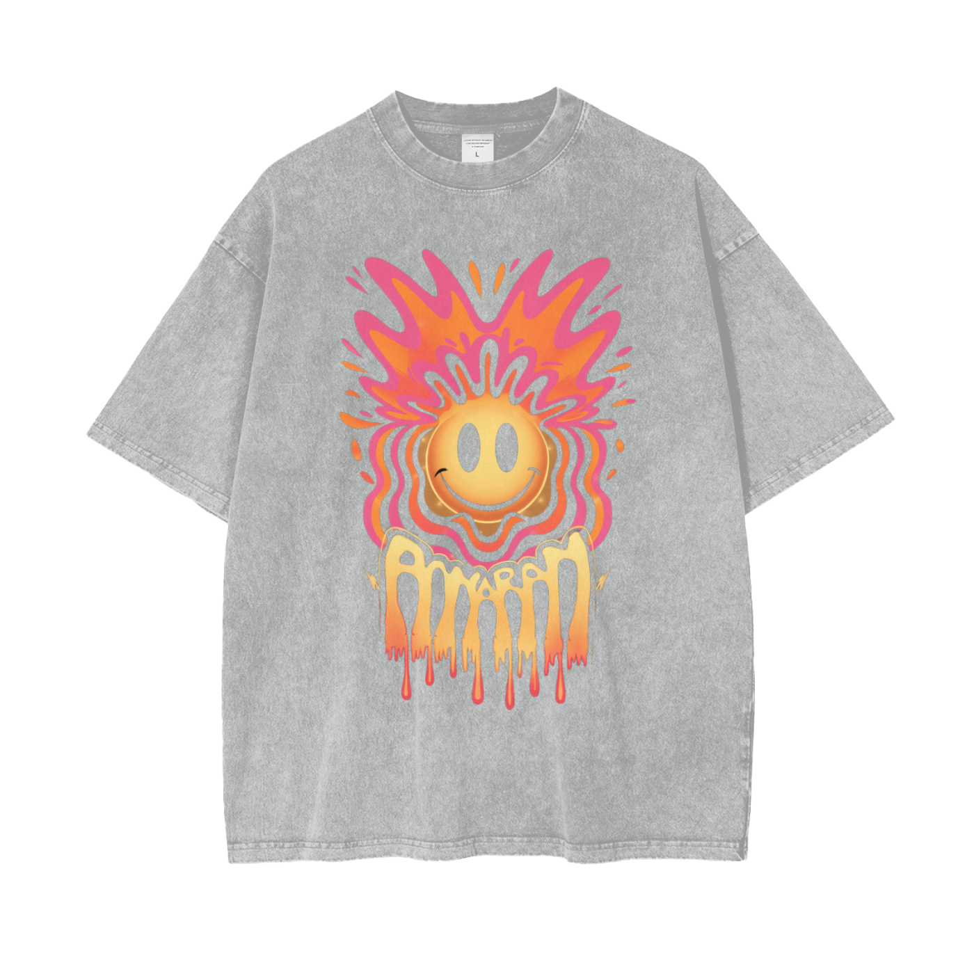 Aonaran Graphic Acid Wash Oversize T-Shirt