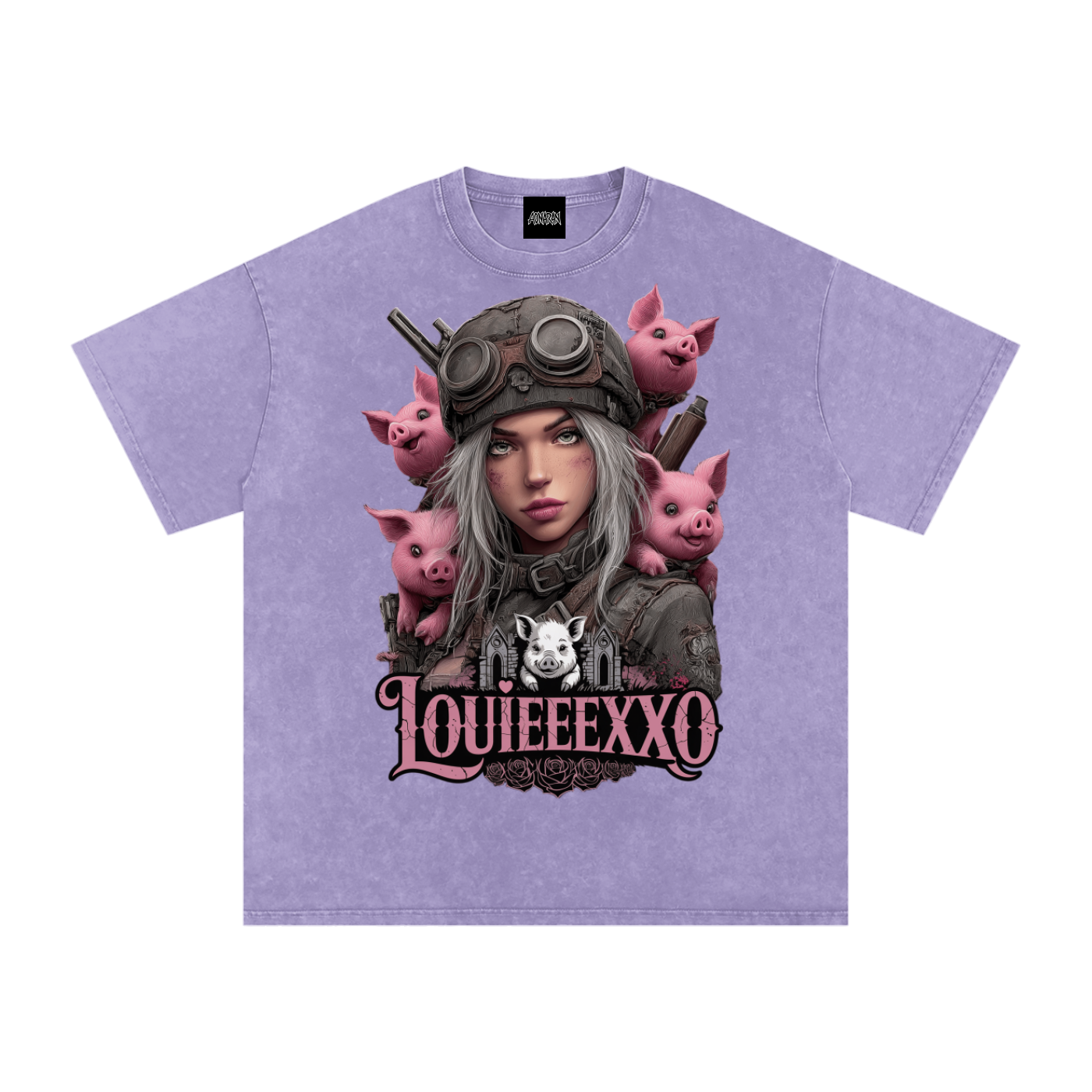 Louieeexxo Snow Washed Oversized Cotton T-Shirt