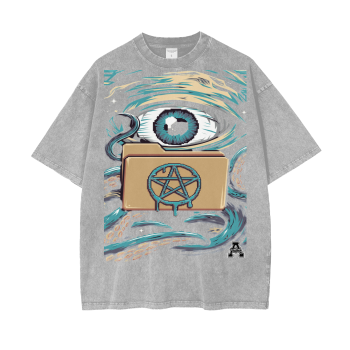 Aonaran Graphic Acid Wash Oversize T-Shirt