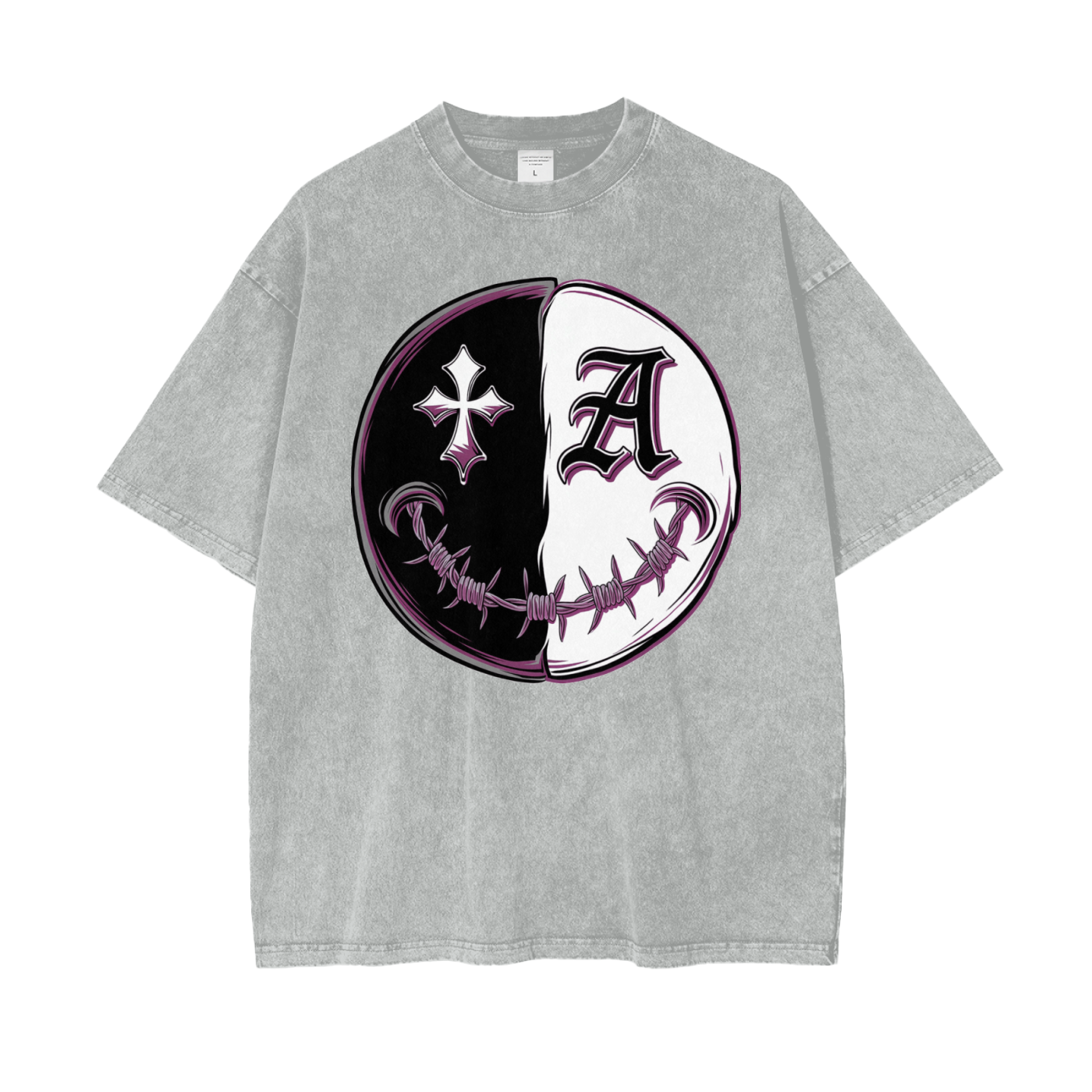 Aonaran Asylum Oversize Snow Washed T-Shirt