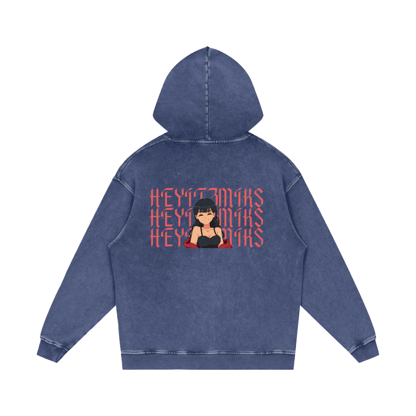 HeyItzMiks Acid Wash Oversize Hoodie