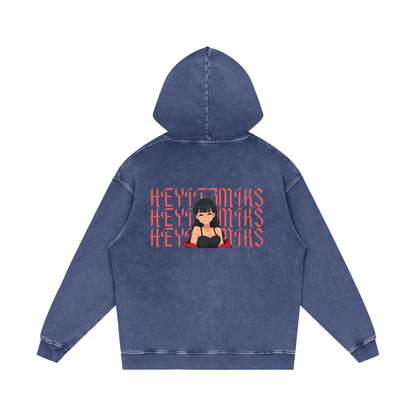 HeyItzMiks Acid Wash Oversize Hoodie