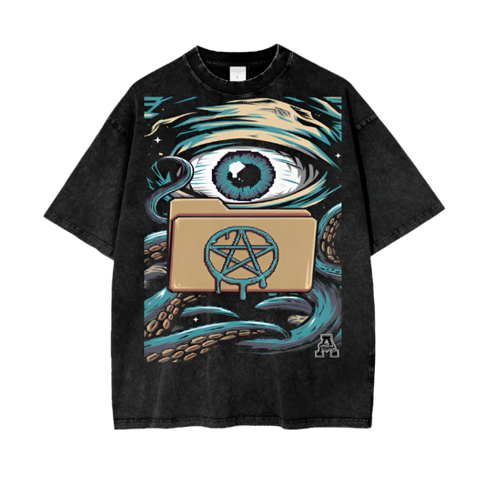 Aonaran Graphic Acid Wash Oversize T-Shirt