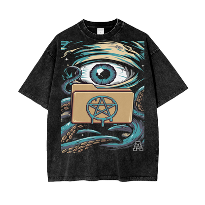 Aonaran Graphic Acid Wash Oversize T-Shirt