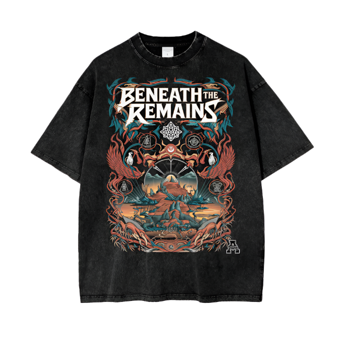 Aonaran Graphic Acid Wash Oversize T-Shirt