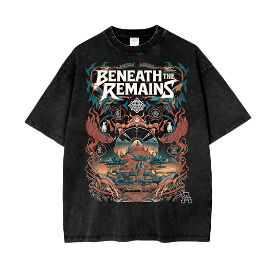 Aonaran Graphic Acid Wash Oversize T-Shirt