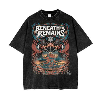 Aonaran Graphic Acid Wash Oversize T-Shirt