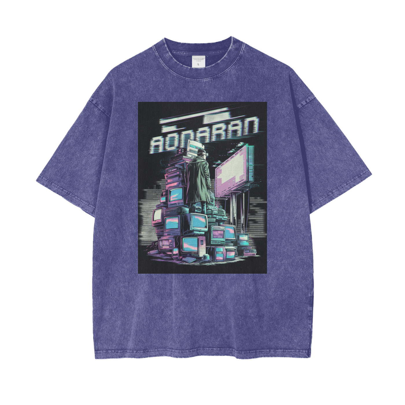 Aonaran Graphic Acid Wash Oversize T-Shirt
