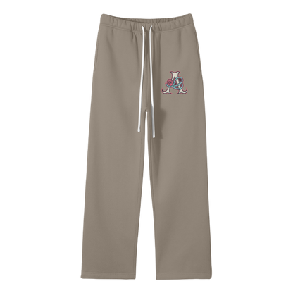 DeJen by DeJenQueen Unisex Solid Color Fleece Straight Leg Pants