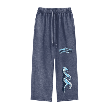 Aonaran Elementals Acid Wash Straight Leg Pants