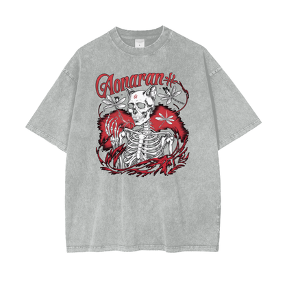 Aonaran Graphic Acid Wash Oversize T-Shirt