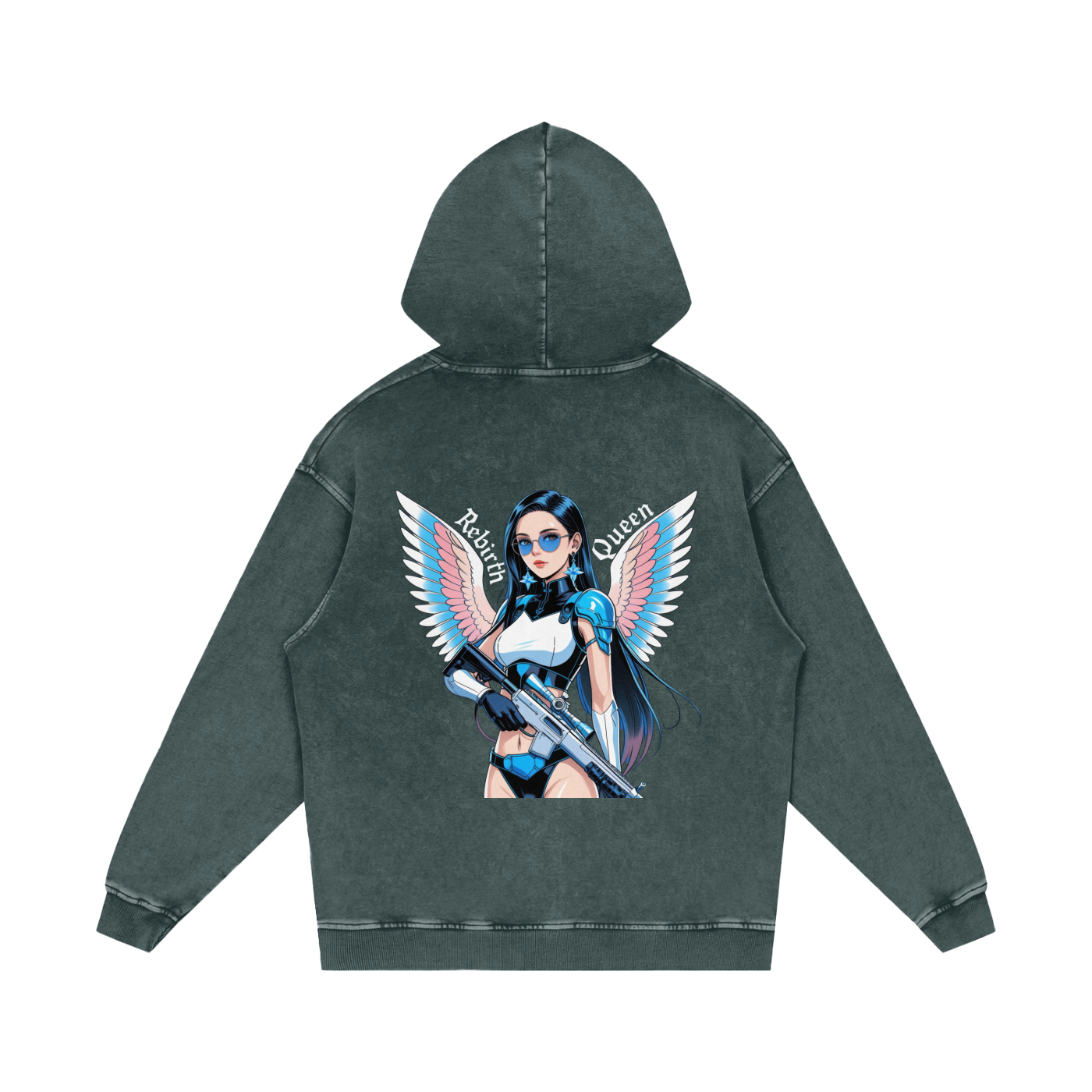 Livy J Acid Wash Oversize Hoodie