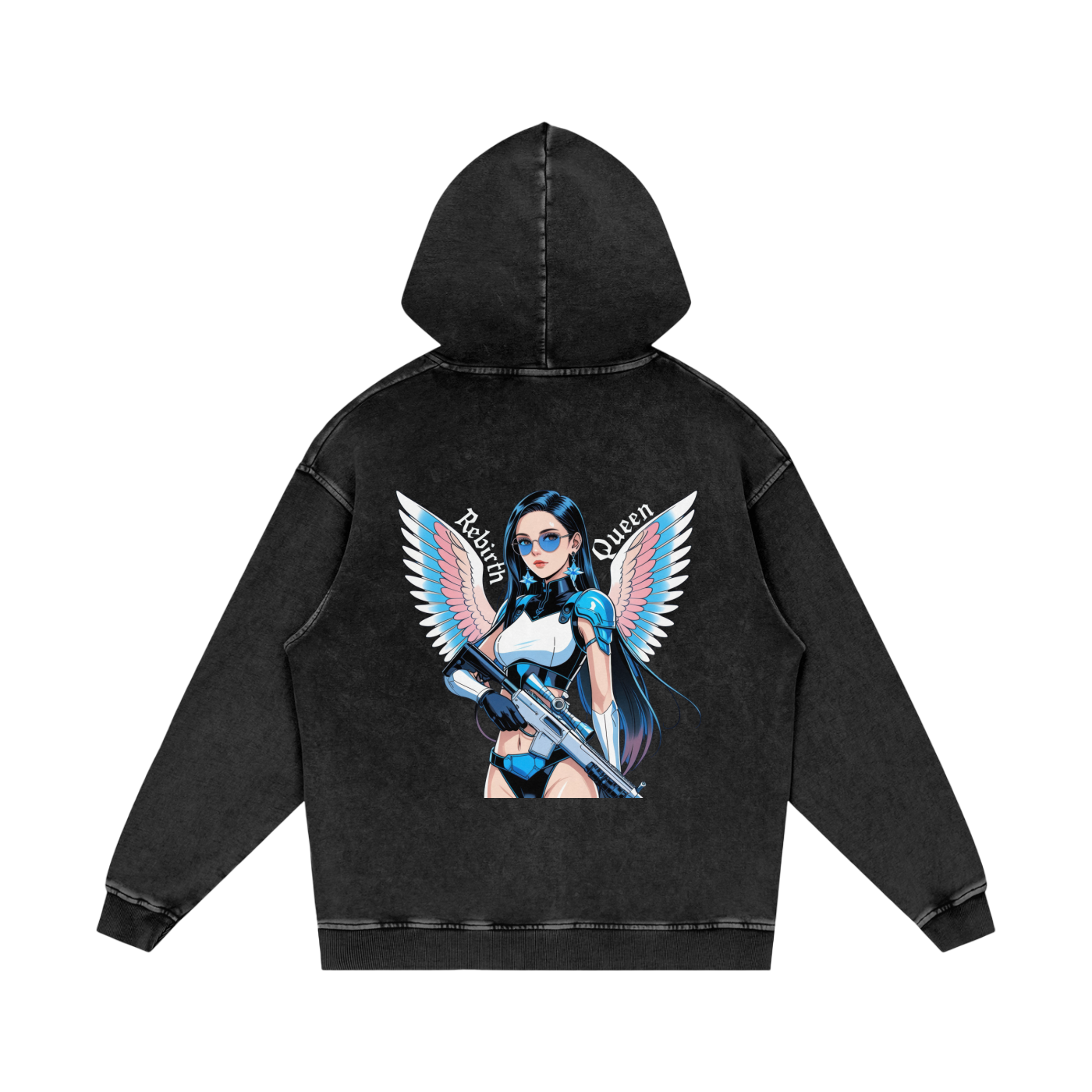 Livy J Acid Wash Oversize Hoodie