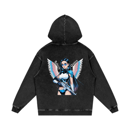 Livy J Acid Wash Oversize Hoodie