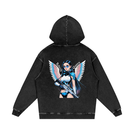 Livy J Acid Wash Oversize Hoodie