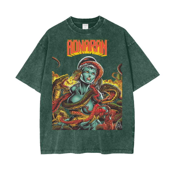 Aonaran Graphic Acid Wash Oversize T-Shirt