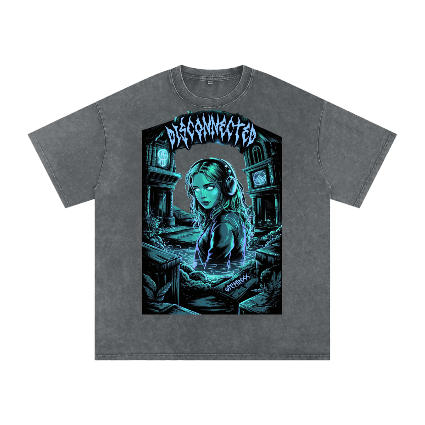 Disconnected Acid Wash Oversize T-Shirt