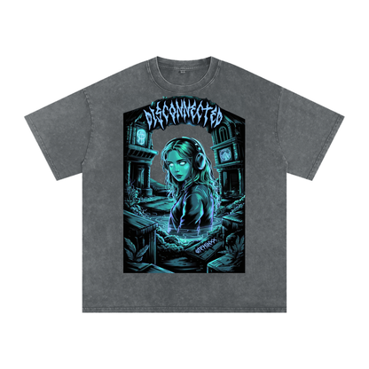 Disconnected Acid Wash Oversize T-Shirt