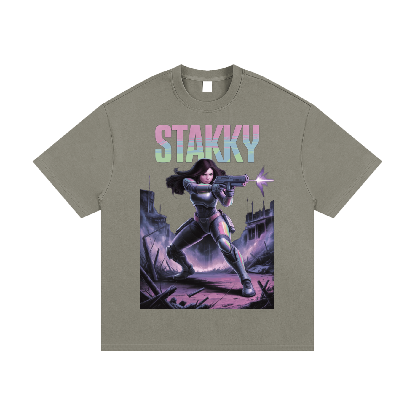 Stakky Season 2 Essential Heavyweight Cotton T-Shirt