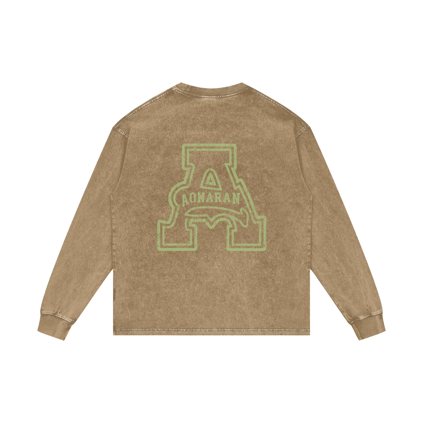 Aonaran Elementals Acid Wash Oversize Long Sleeve T-Shirt