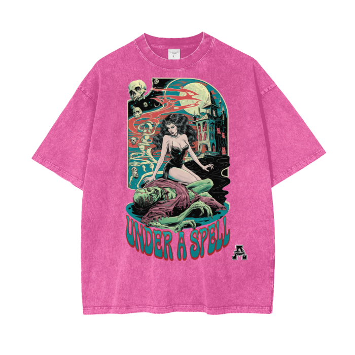 Aonaran Graphic Acid Wash Oversize T-Shirt