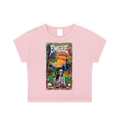 EMGEE Snow Washed Crop Top