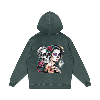 QueenSteph Acid Wash Oversize Hoodie