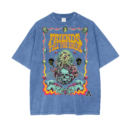 Aonaran Graphic Acid Wash Oversize T-Shirt