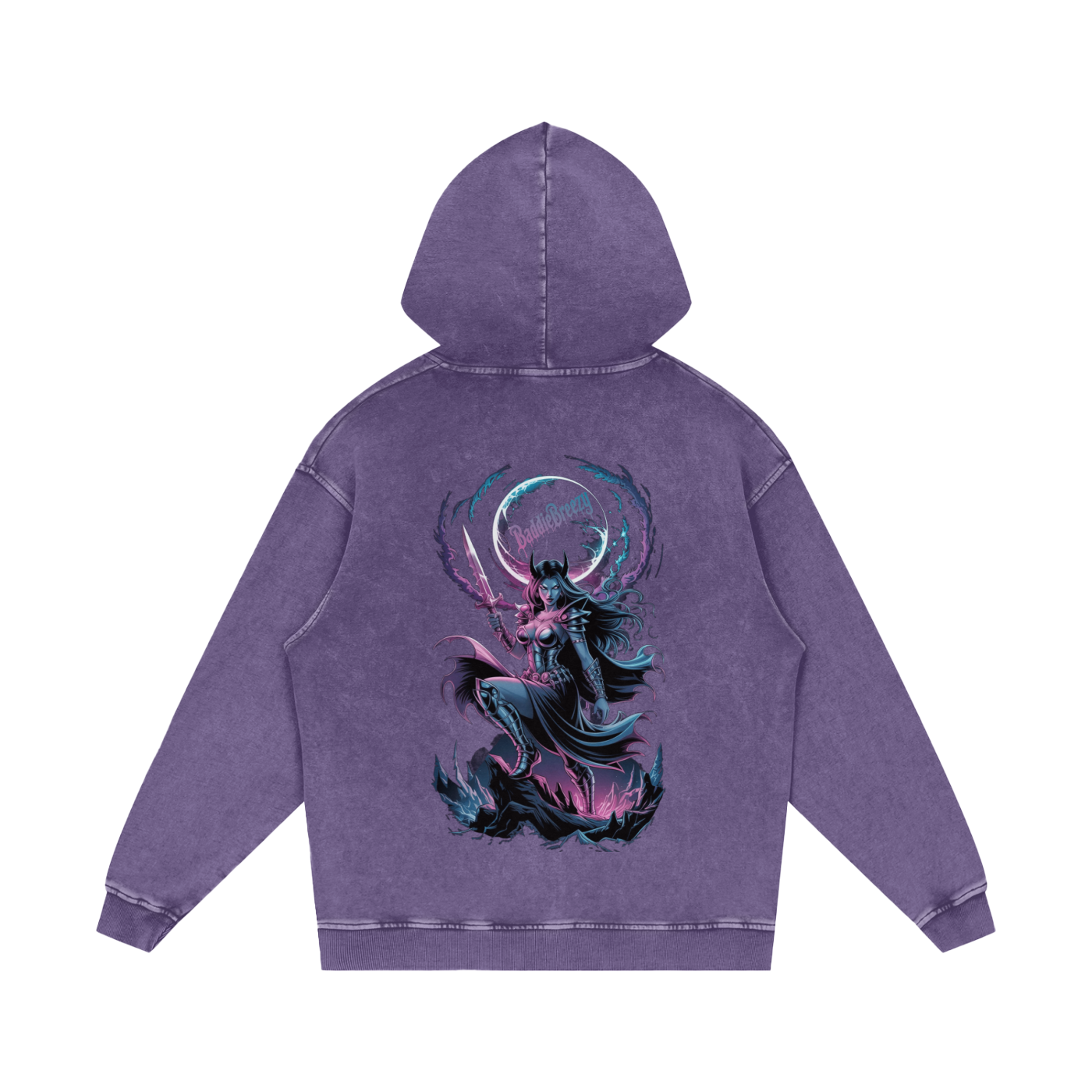 BaddieBreezy Acid Wash Oversize Hoodie