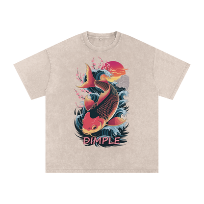Dimple Acid Wash Oversize T-Shirt