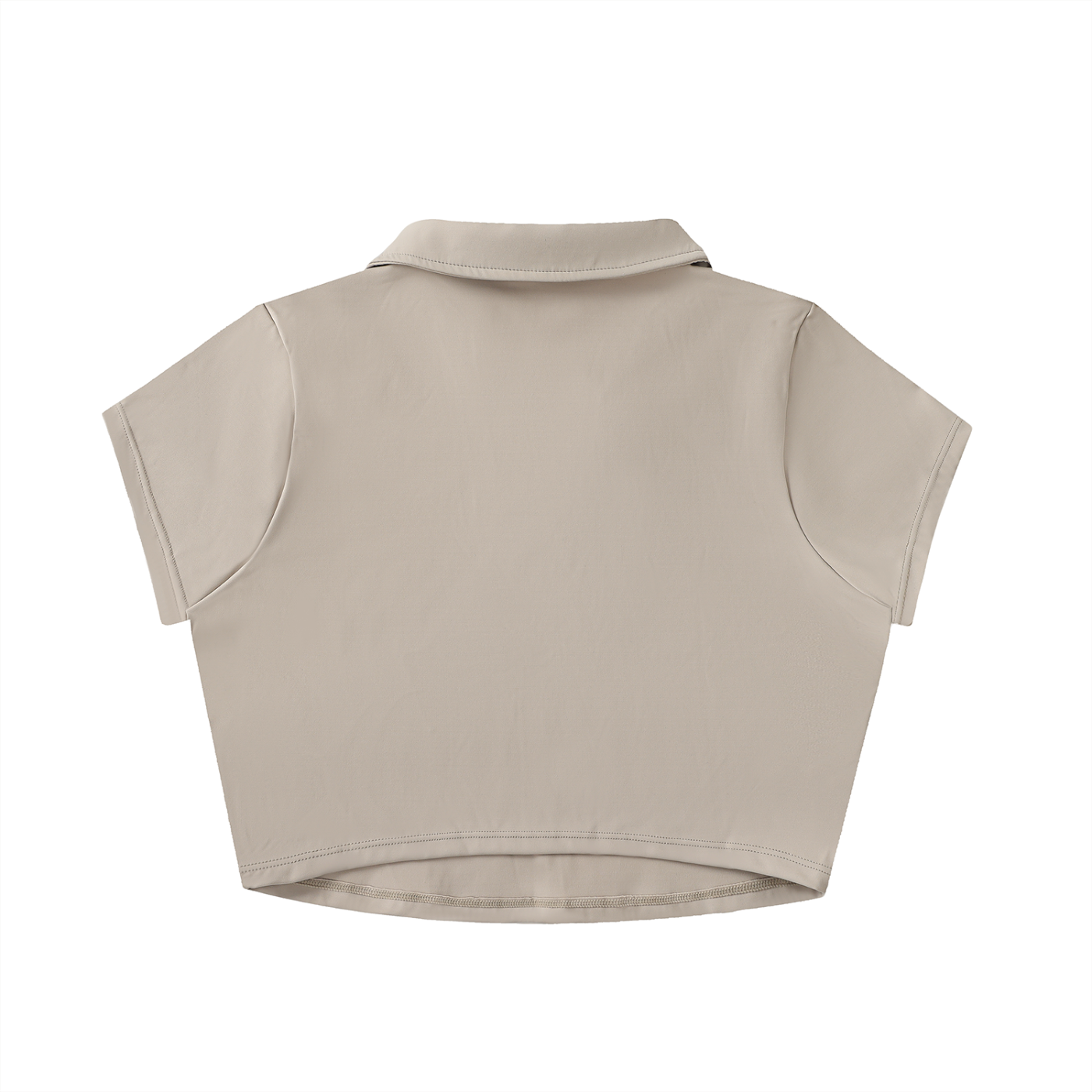 Aonaran Varsity V-Neck Lapel Crop Top