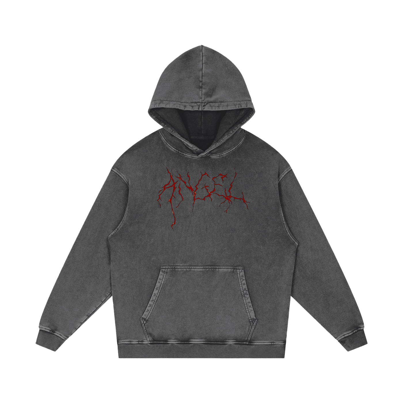 Cold World Acid Wash Oversize Hoodie