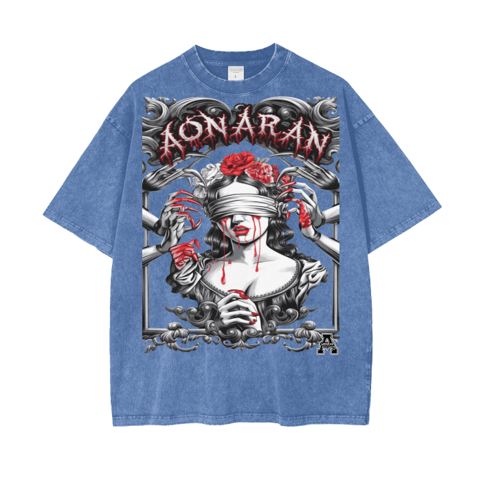 Aonaran Graphic Acid Wash Oversize T-Shirt