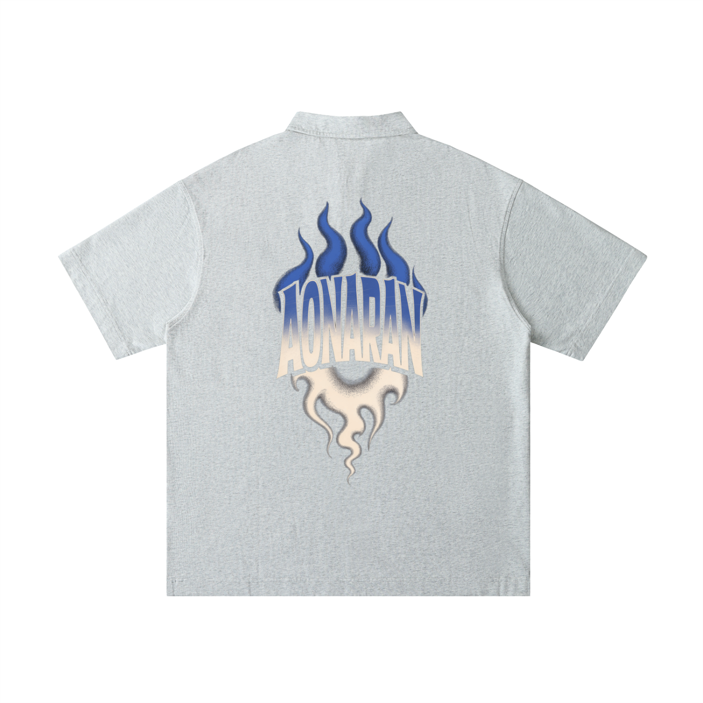 Aonaran Varsity Loose Cotton Short-Sleeve Polo Shirt